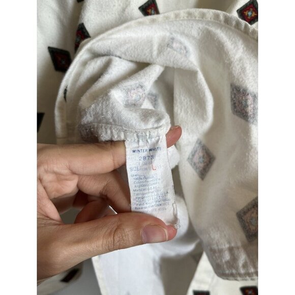 Woolrich Native American Long Sleeve Button Up Large Women’s used Cotton - Picture 8 of 16